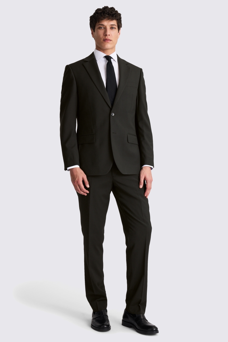 Regular Fit Black Stretch Jacket